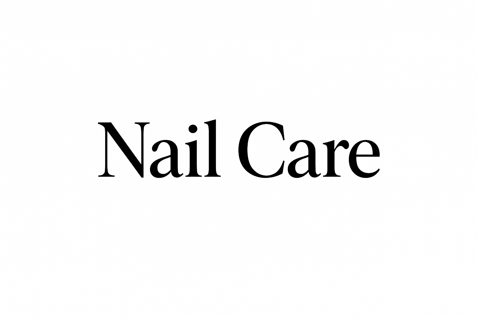 I want a blank white background and in the middle to say Nail Care in a nice font 